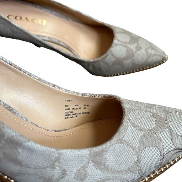 Coach Waverly Jacquard Pump Stone heels - Picture 7 of 8